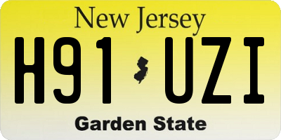 NJ license plate H91UZI