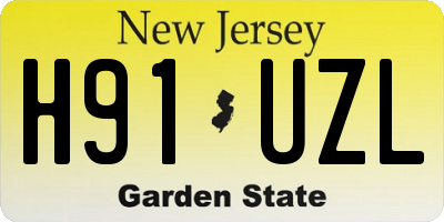 NJ license plate H91UZL