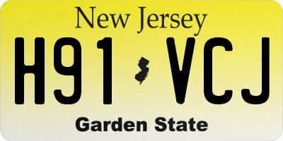 NJ license plate H91VCJ