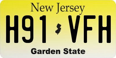 NJ license plate H91VFH