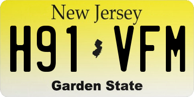 NJ license plate H91VFM
