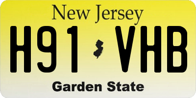 NJ license plate H91VHB