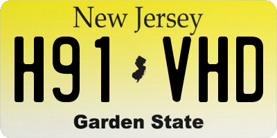 NJ license plate H91VHD
