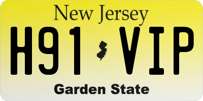 NJ license plate H91VIP