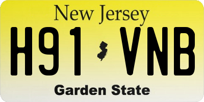 NJ license plate H91VNB
