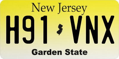 NJ license plate H91VNX