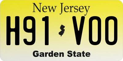 NJ license plate H91VOO