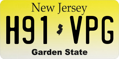 NJ license plate H91VPG