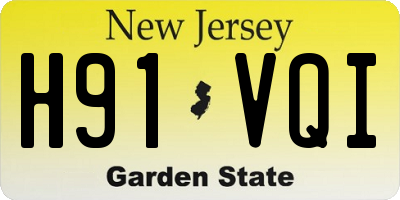 NJ license plate H91VQI