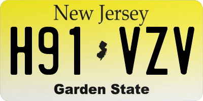NJ license plate H91VZV