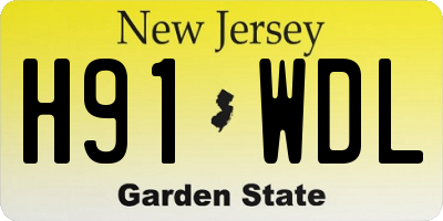 NJ license plate H91WDL