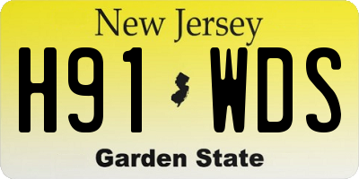 NJ license plate H91WDS