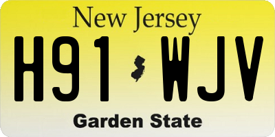 NJ license plate H91WJV