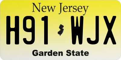 NJ license plate H91WJX