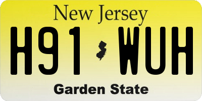 NJ license plate H91WUH