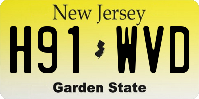 NJ license plate H91WVD