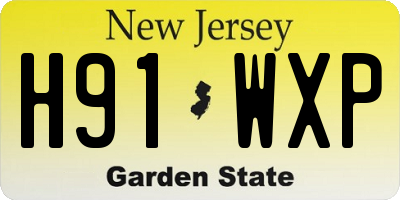 NJ license plate H91WXP