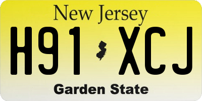 NJ license plate H91XCJ