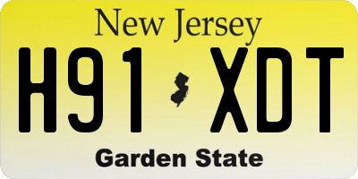 NJ license plate H91XDT