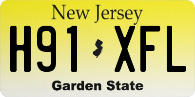 NJ license plate H91XFL