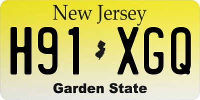 NJ license plate H91XGQ