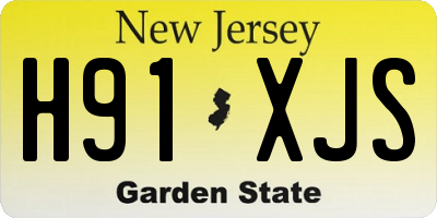 NJ license plate H91XJS