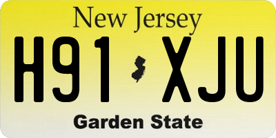 NJ license plate H91XJU