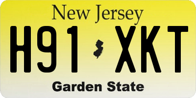 NJ license plate H91XKT