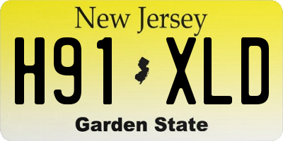 NJ license plate H91XLD