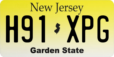 NJ license plate H91XPG