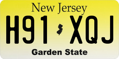 NJ license plate H91XQJ