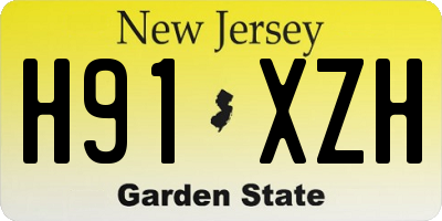 NJ license plate H91XZH