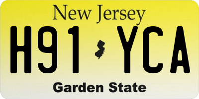 NJ license plate H91YCA