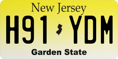 NJ license plate H91YDM