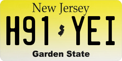 NJ license plate H91YEI