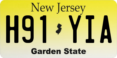 NJ license plate H91YIA