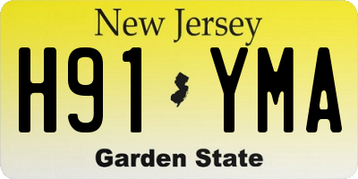 NJ license plate H91YMA
