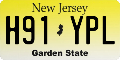 NJ license plate H91YPL