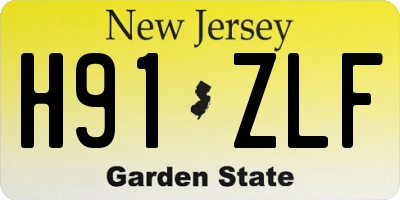 NJ license plate H91ZLF