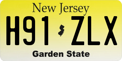 NJ license plate H91ZLX