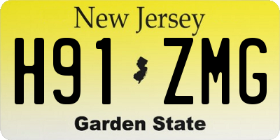 NJ license plate H91ZMG