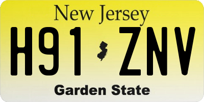 NJ license plate H91ZNV