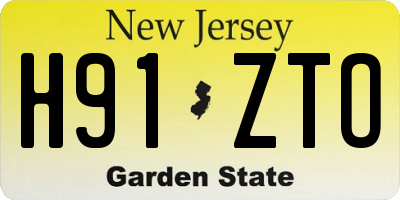 NJ license plate H91ZTO