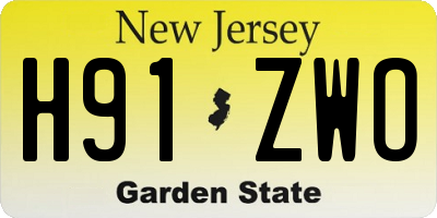 NJ license plate H91ZWO