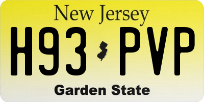 NJ license plate H93PVP
