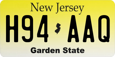 NJ license plate H94AAQ