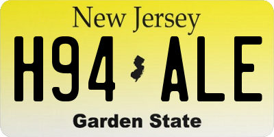 NJ license plate H94ALE