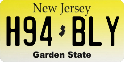 NJ license plate H94BLY