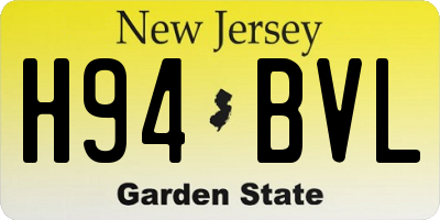 NJ license plate H94BVL