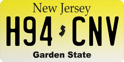 NJ license plate H94CNV